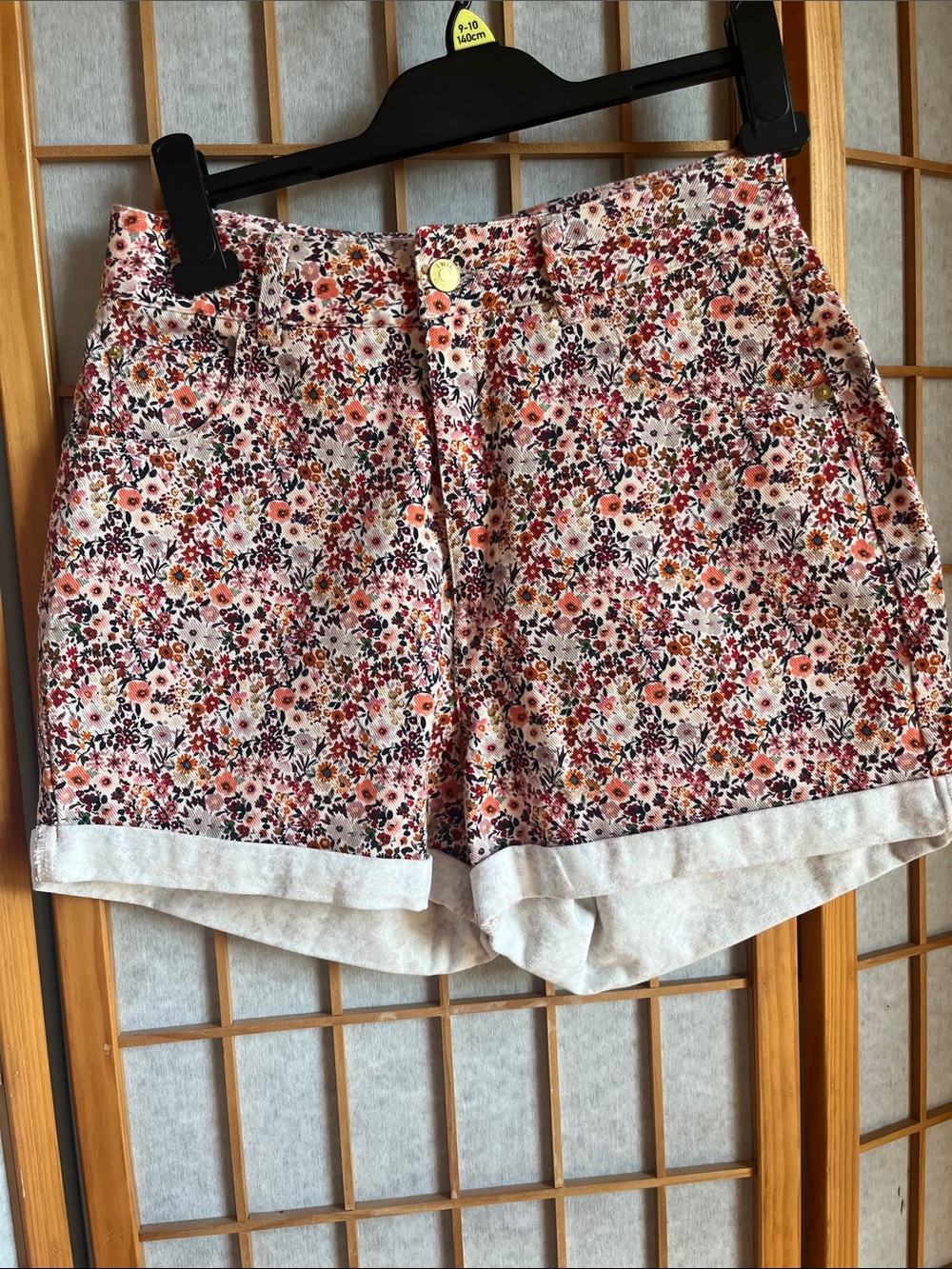 Twik from Simon’s Floral Print Women’s Shorts with Rolled Hem. 28